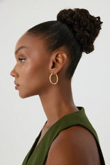 Classic Gold Hoop Earrings – 18K Gold-Plated Sterling Silver Timeless Jewelry