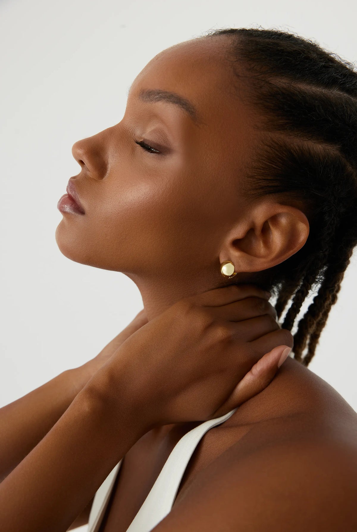 Gold Huggie Hoop Earrings – 18K Gold-Plated Sterling Silver Minimalist Jewelry