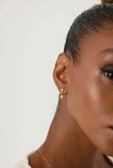 Star Drop Earrings – 18K Gold-Plated Sterling Silver with Turquoise Accents