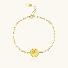 Evil Eye Potbelly Hill Coin Bracelet – 18K Gold-Plated Sterling Silver