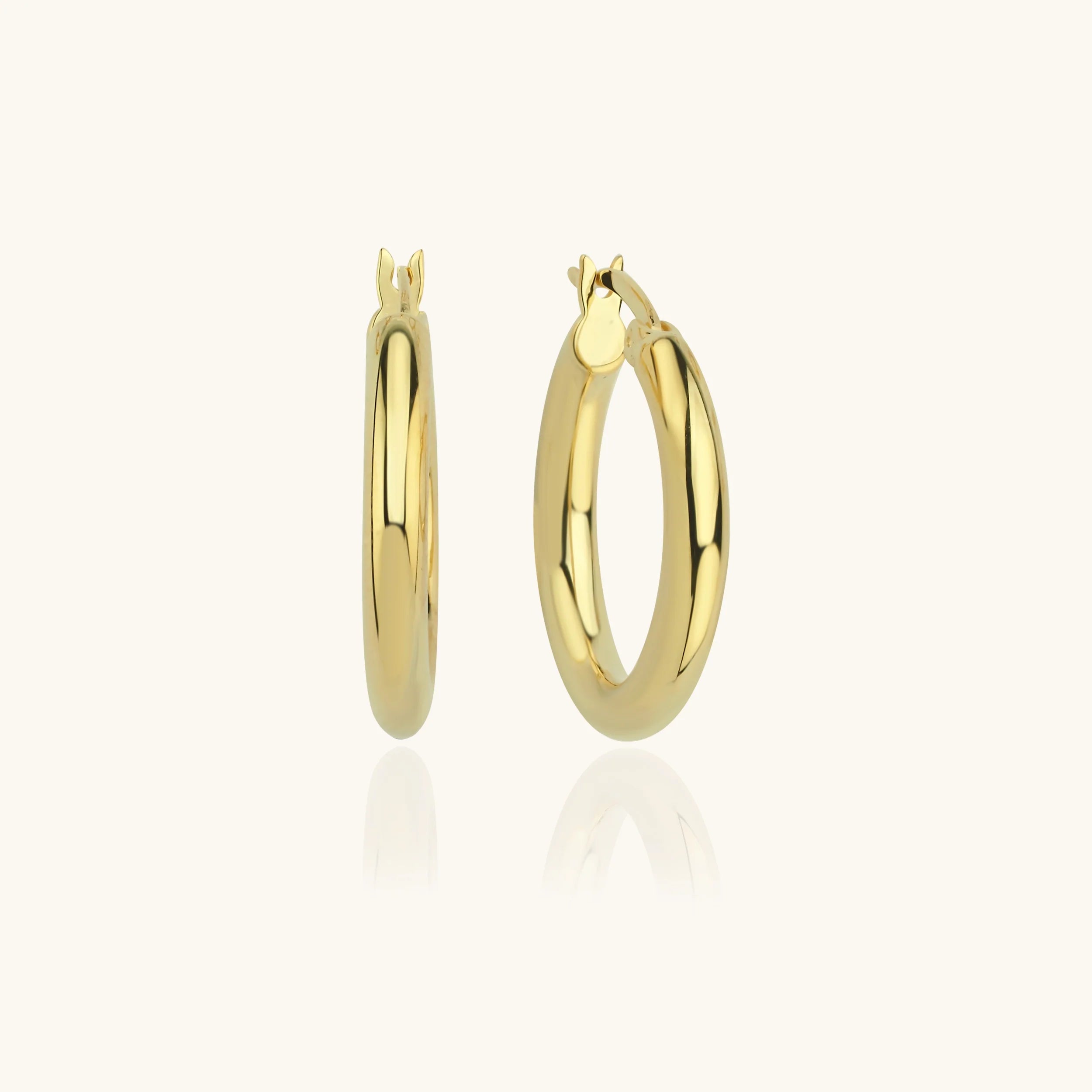 Thick Gold Hoop Earrings – 18K Gold-Plated Earrings for Women
