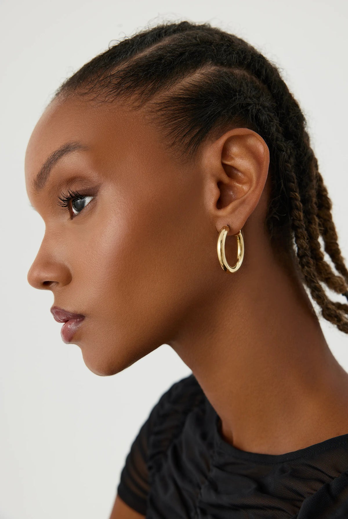 Thick Gold Hoop Earrings – 18K Gold-Plated Earrings for Women