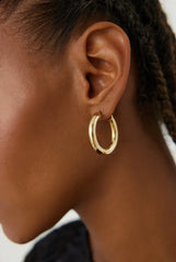 Thick Gold Hoop Earrings – 18K Gold-Plated Earrings for Women