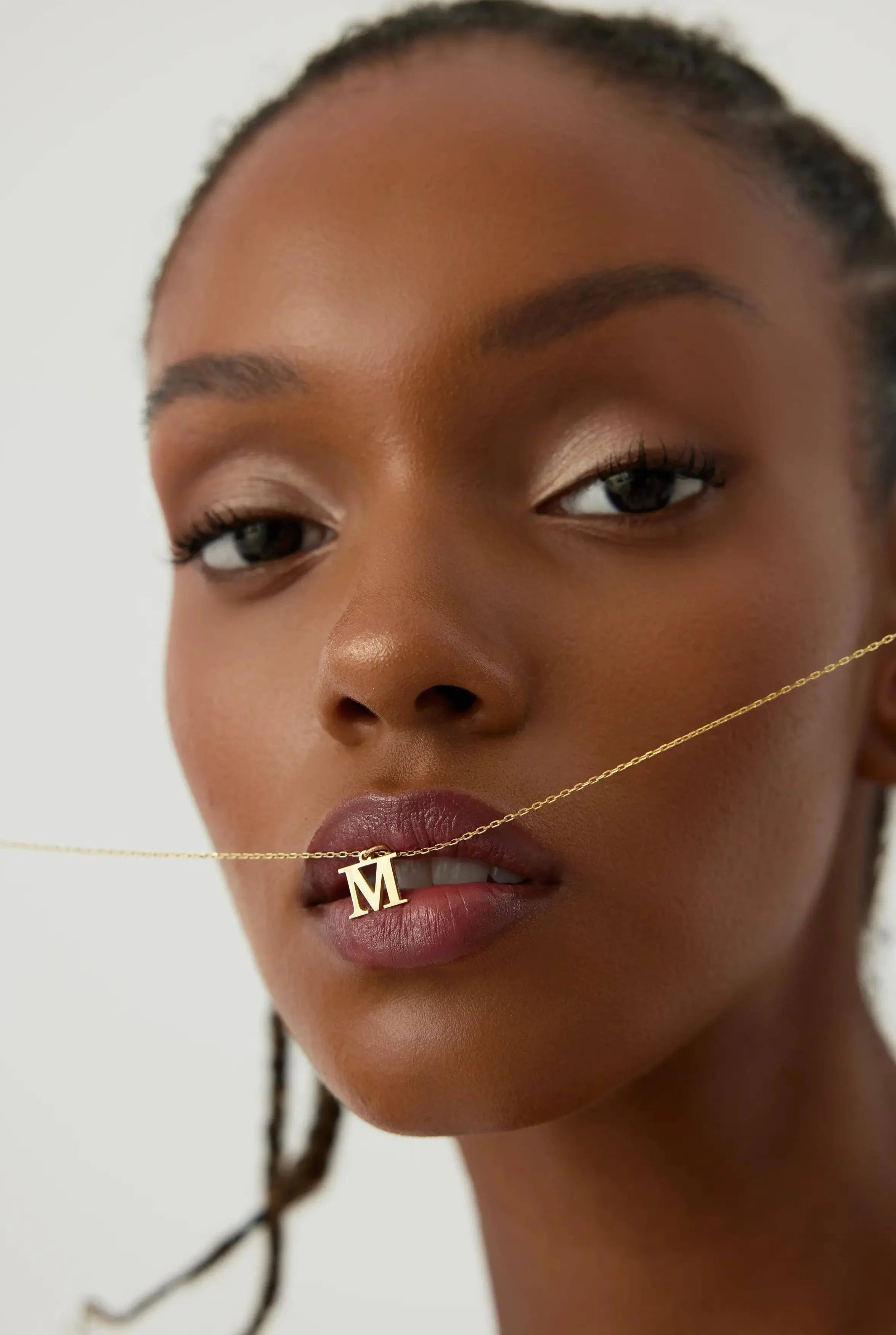 Initial Pendant Necklace - 18K Gold Plated Sterling Silver Alphabet Jewelry