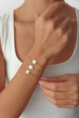 Dainty Clover Lucky Bracelet