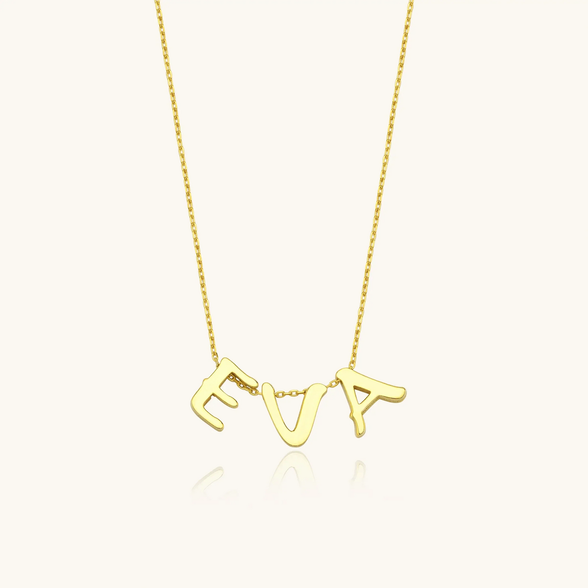 Gold Initial Necklace - 18K Gold-Plated Sterling Silver Personalized Letter Necklace