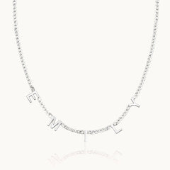 Custom Name Initial Necklace, 18K Gold-Plated Sterling Silver