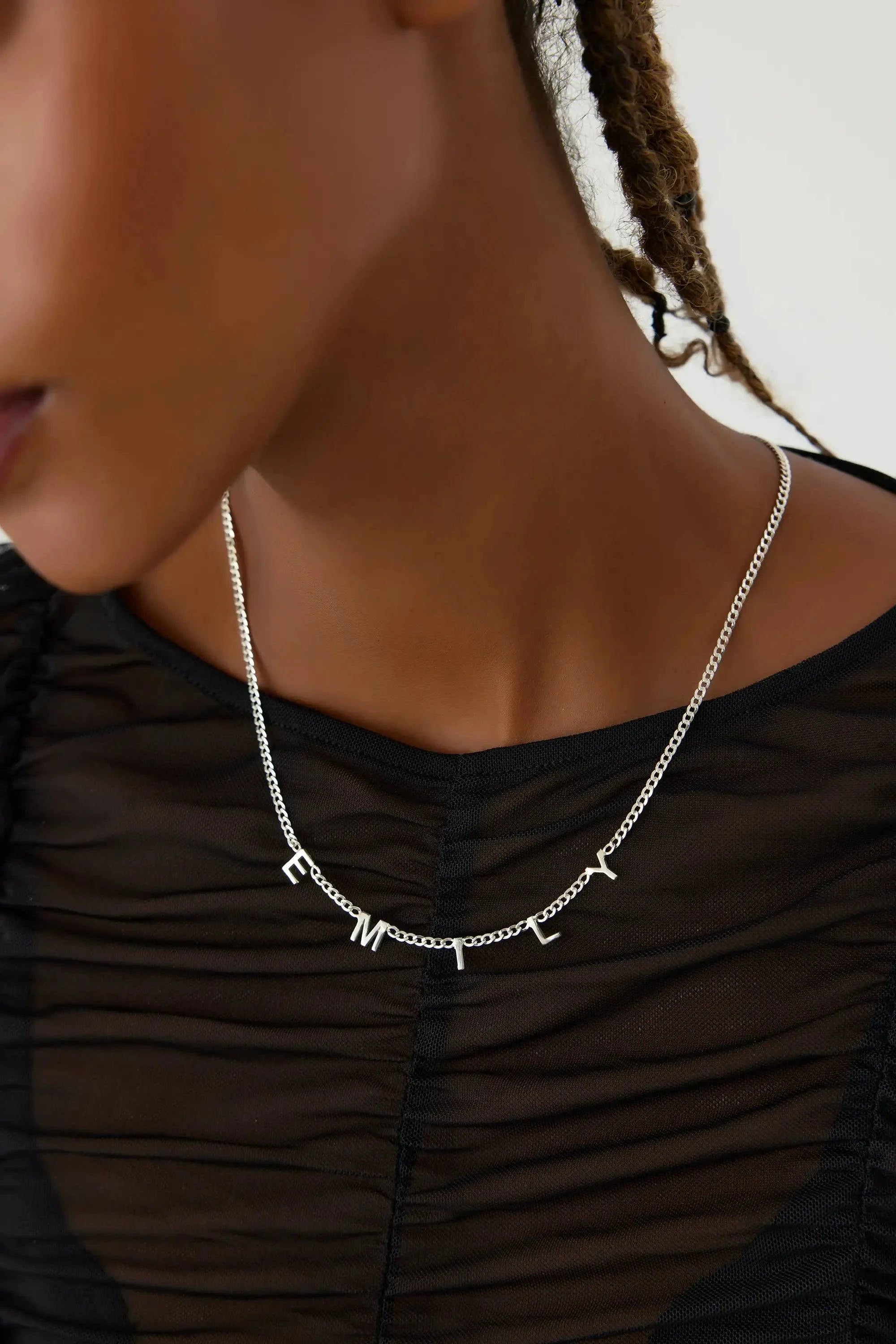 Custom Name Initial Necklace, 18K Gold-Plated Sterling Silver