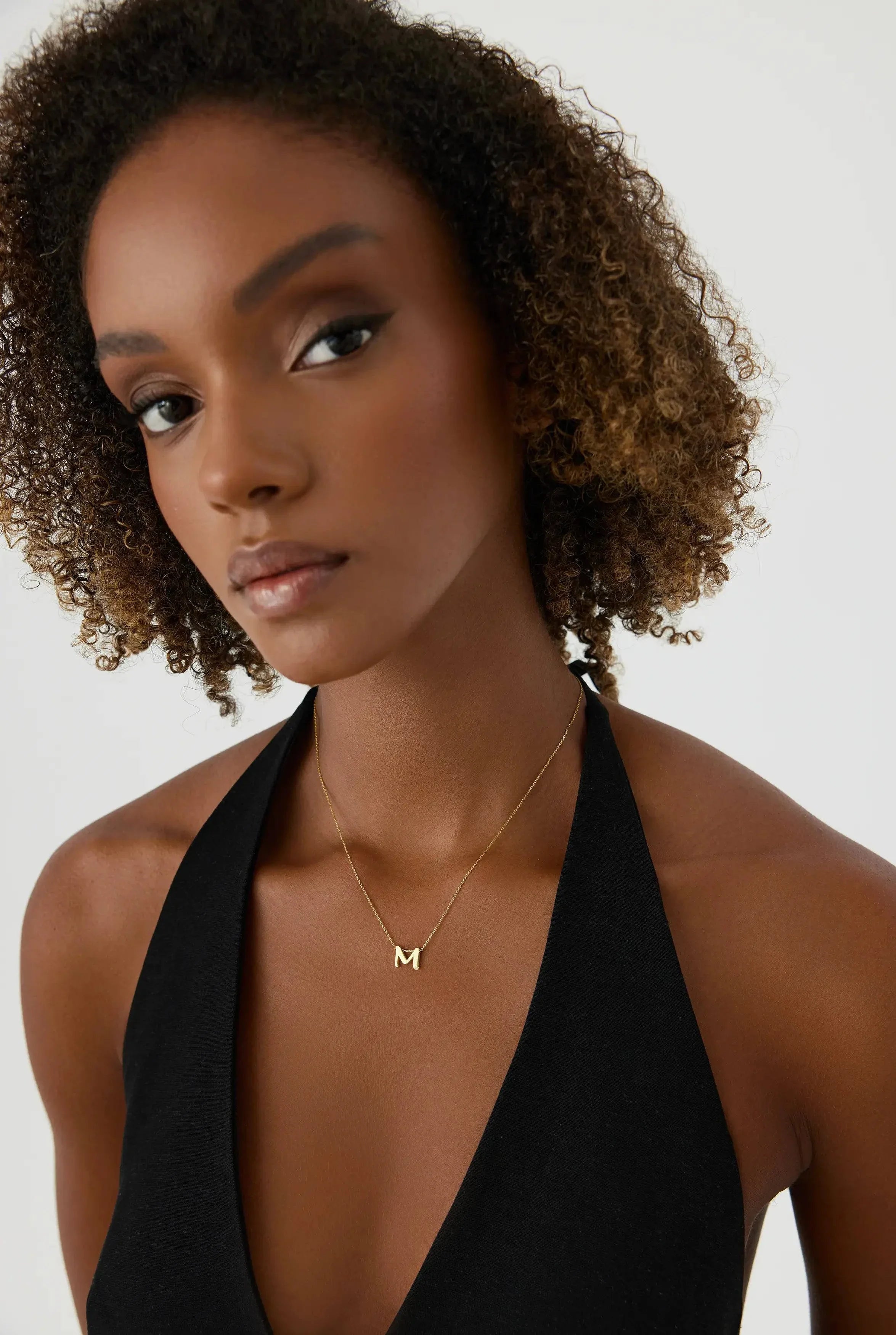 Gold Initial Necklace - 18K Gold-Plated Sterling Silver Personalized Letter Necklace