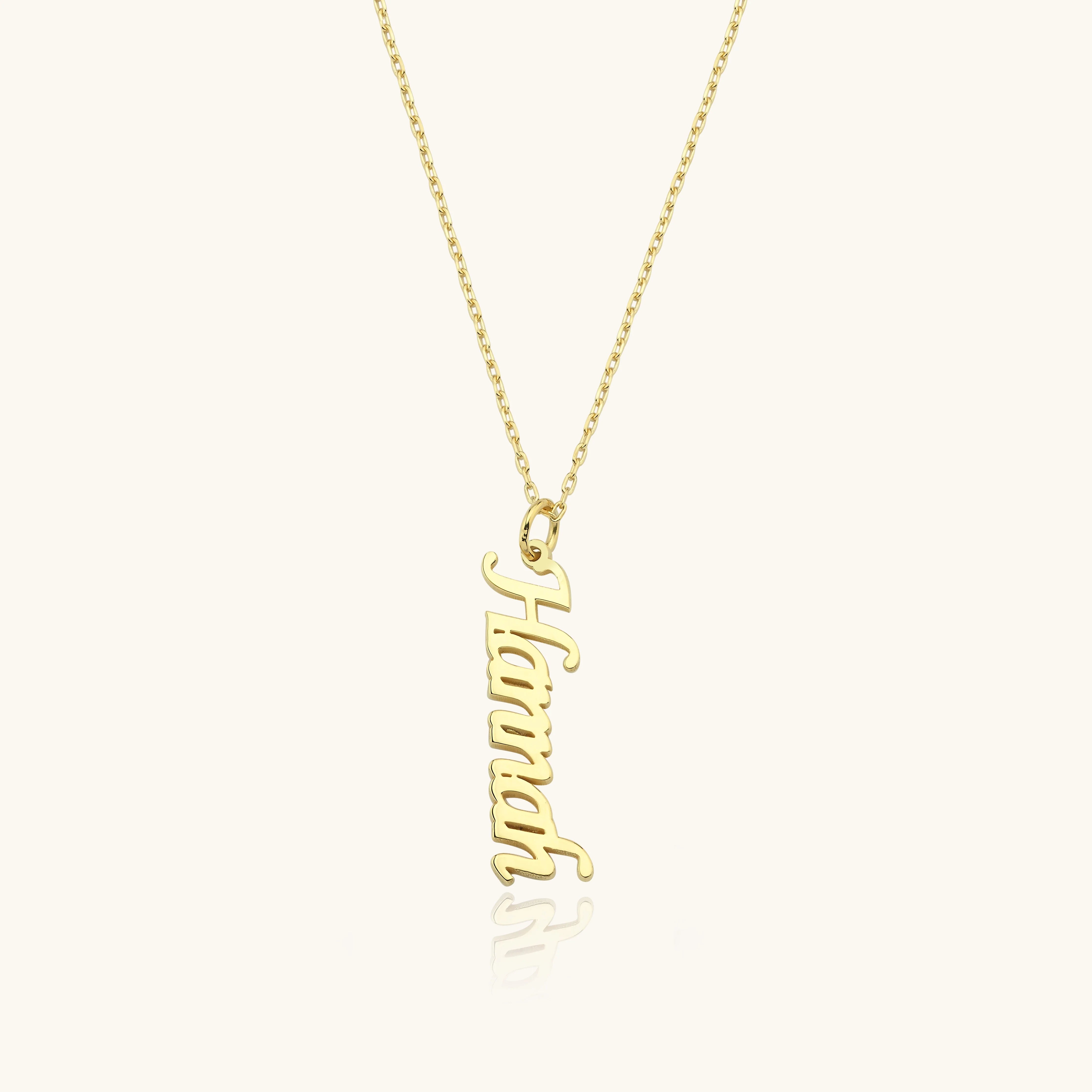 Custom Name Necklace – 18K Gold-Plated Sterling Silver