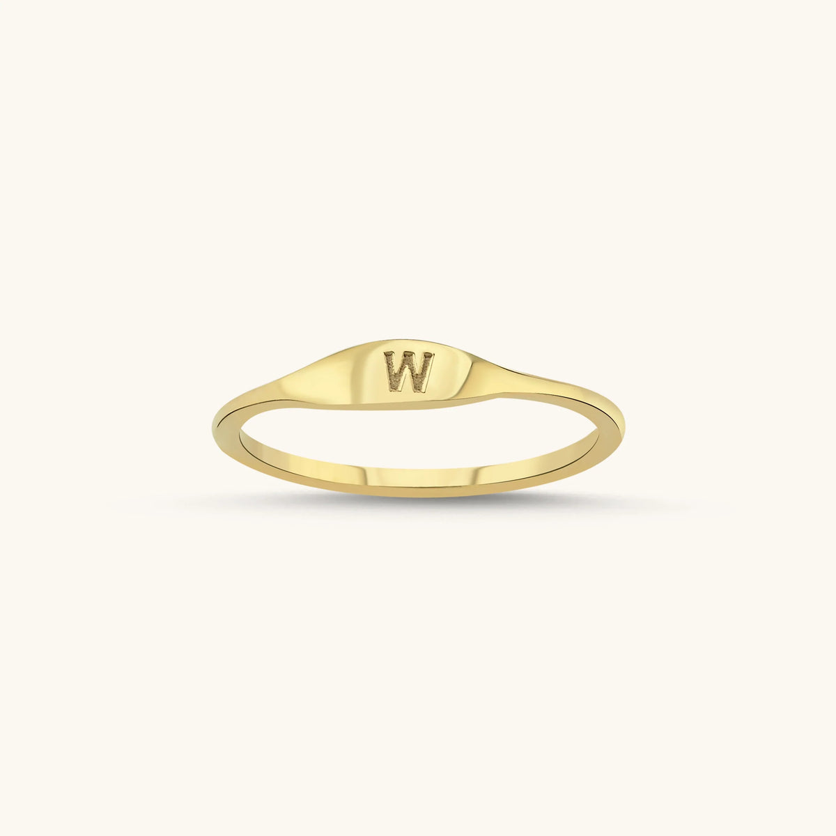 Initial Ring – 18K Gold-Plated Sterling Silver Personalized Ring
