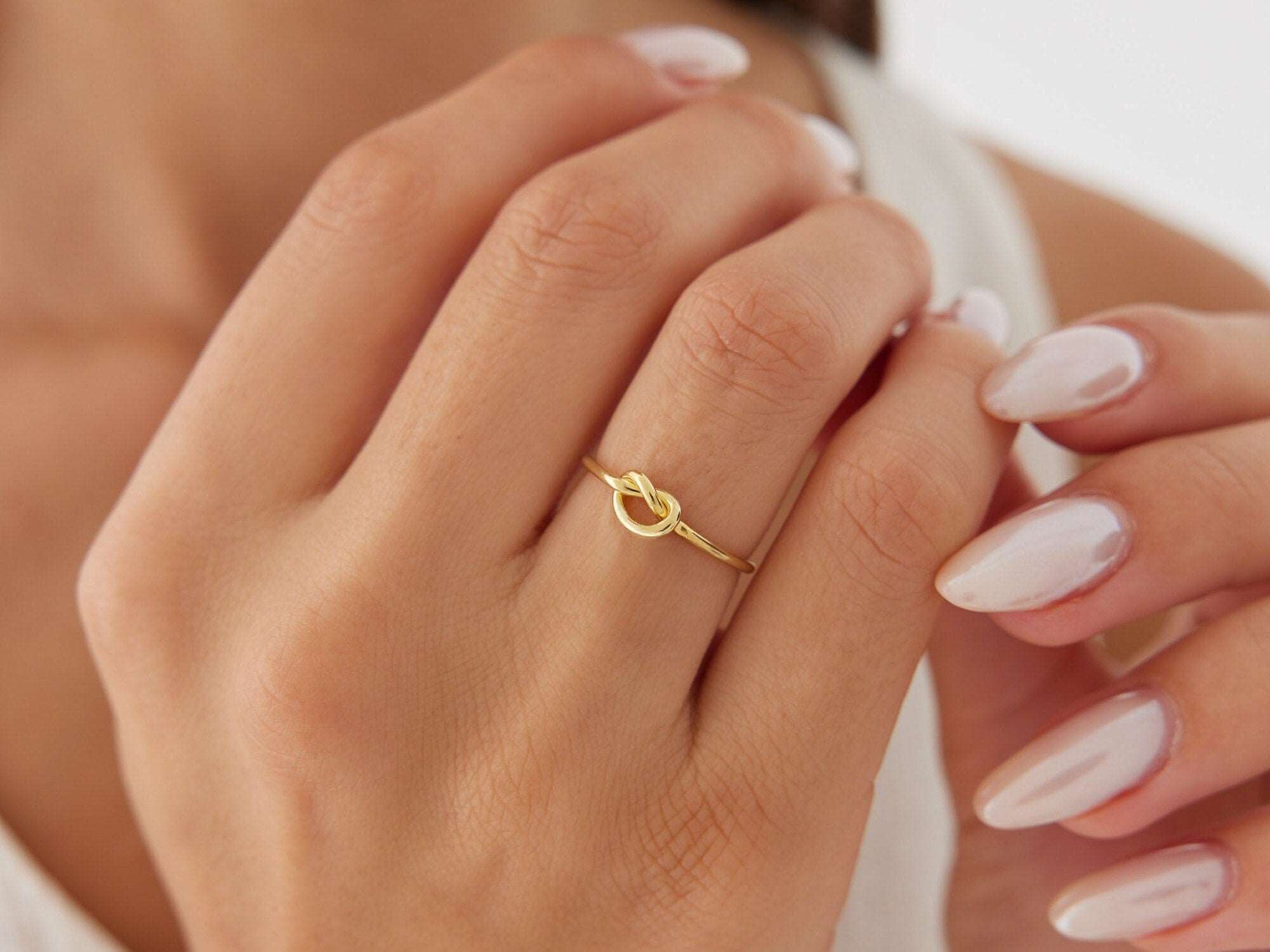 Gold Knot Ring – 18K Gold-Plated Sterling Silver