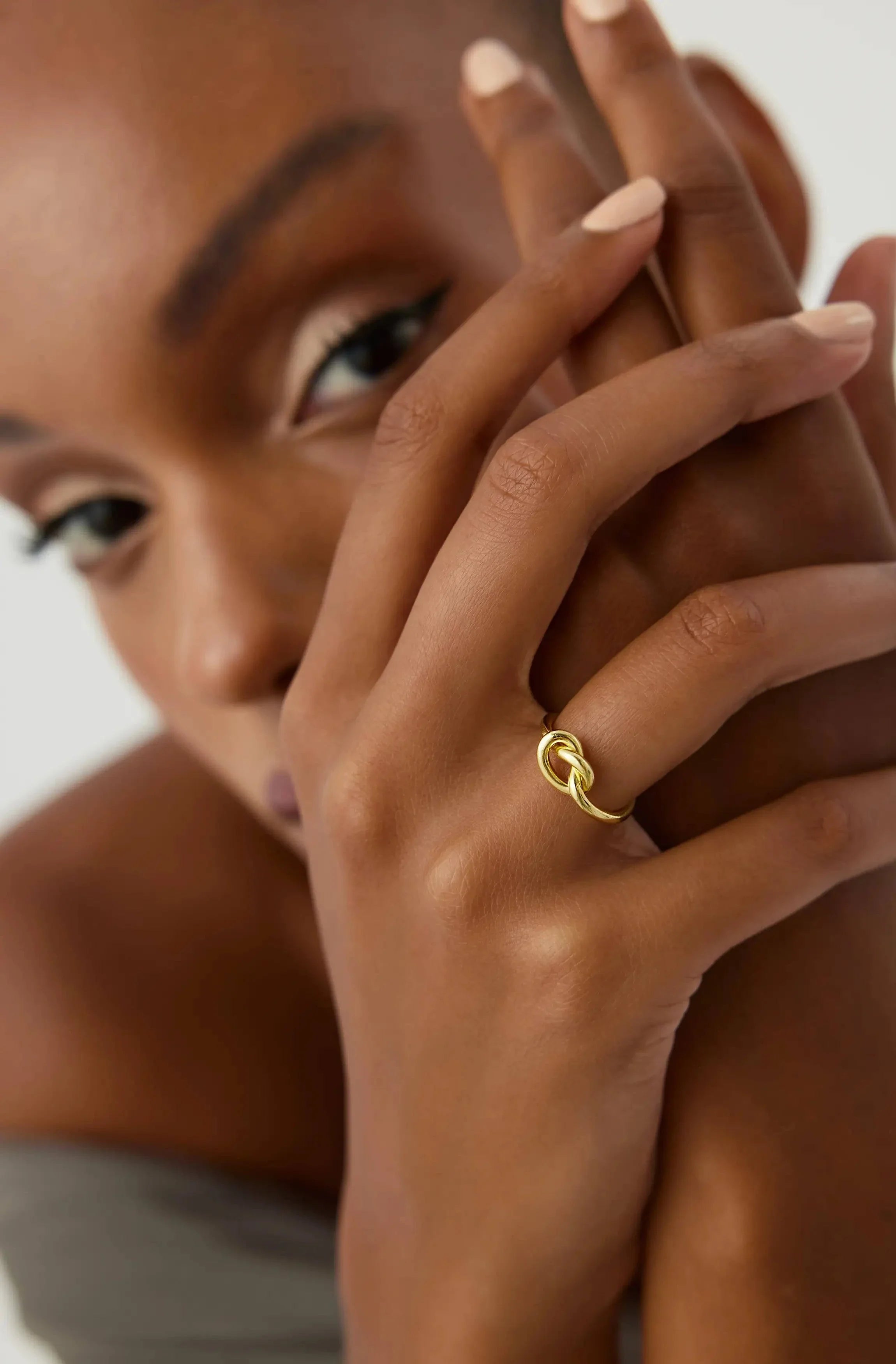 Gold Knot Ring – 18K Gold-Plated Sterling Silver