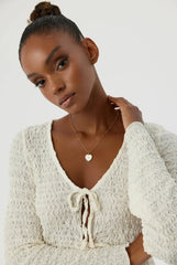 Heart Mother of Pearl Initial Necklace, Personalized 18K Gold-Plated Sterling Silver Jewelry