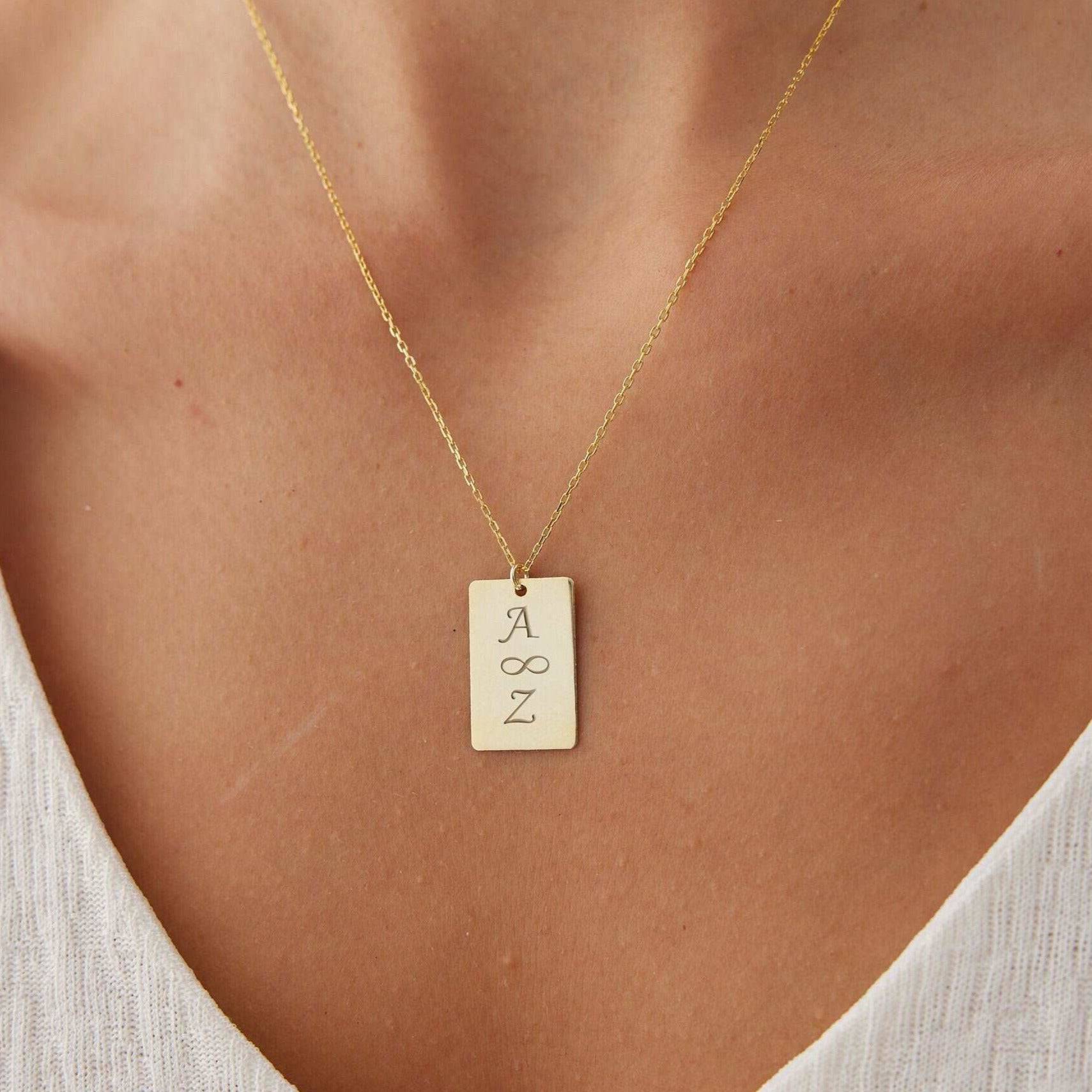 Plate Name Necklace, Baby Name Necklace, Alphabet Necklace,  My Name Necklace, Number Necklace, Custom Name Plate, Id Necklace