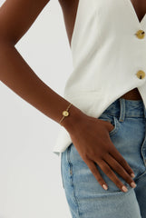 Compass Star Bracelet – 18K Gold-Plated Sterling Silver Chain Bracelet