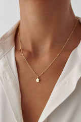 Minimalist Star Figure Turquoise Stone Neclaces