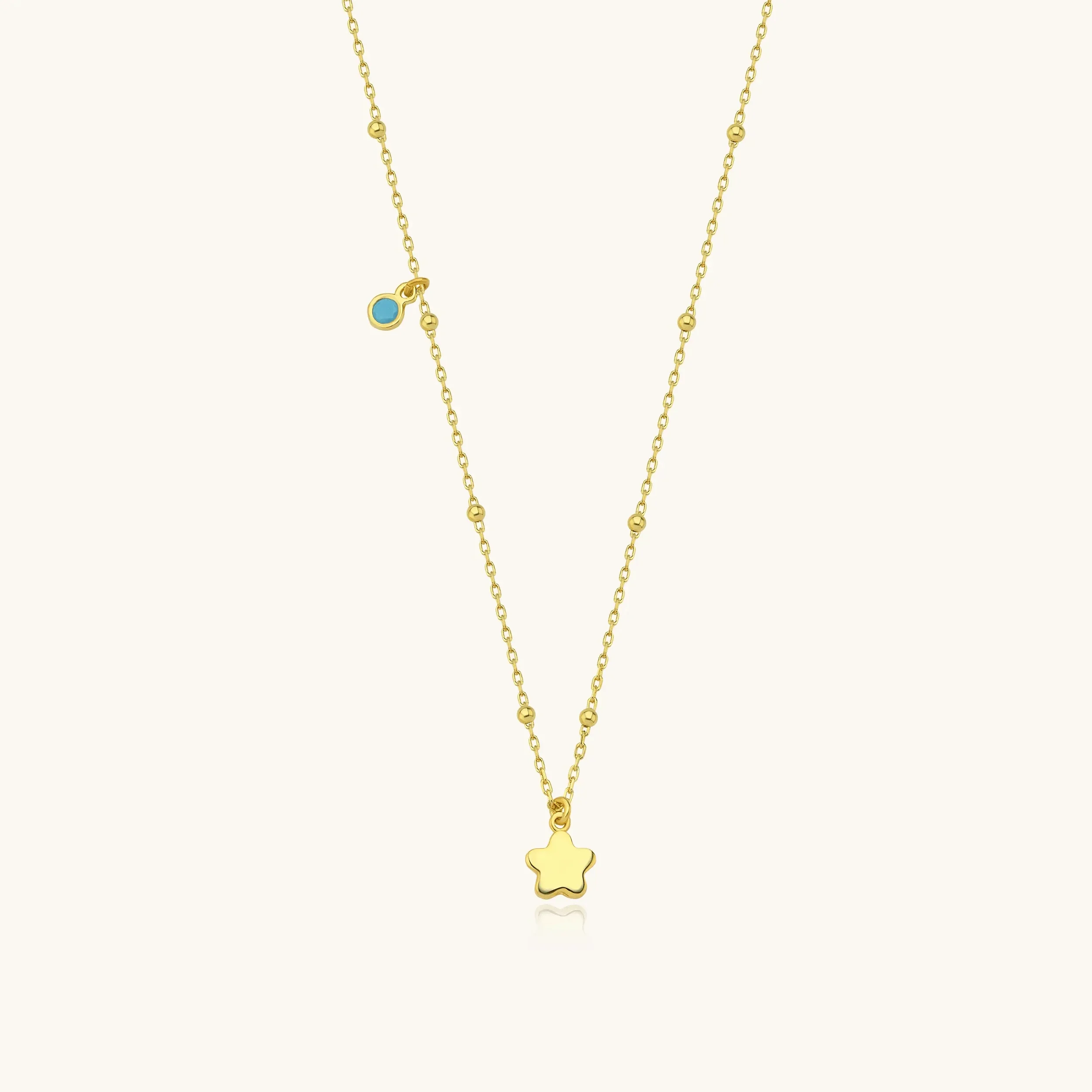Minimalist Star Figure Turquoise Stone Neclaces