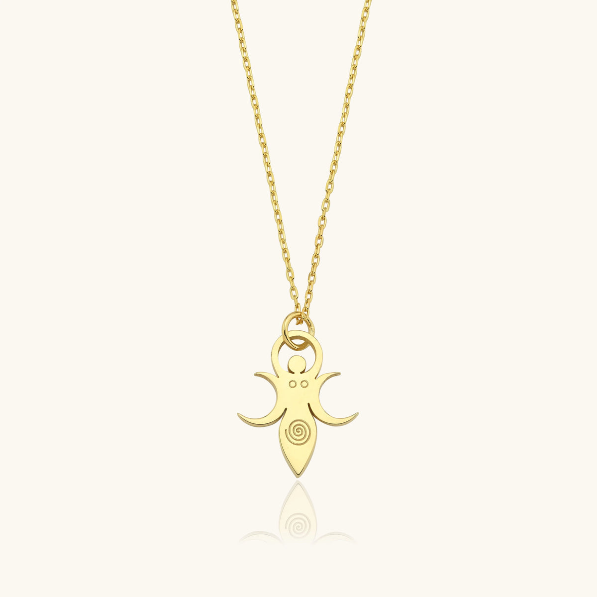 Goddess Symbol Necklace, 18K Gold-Plated Sterling Silver
