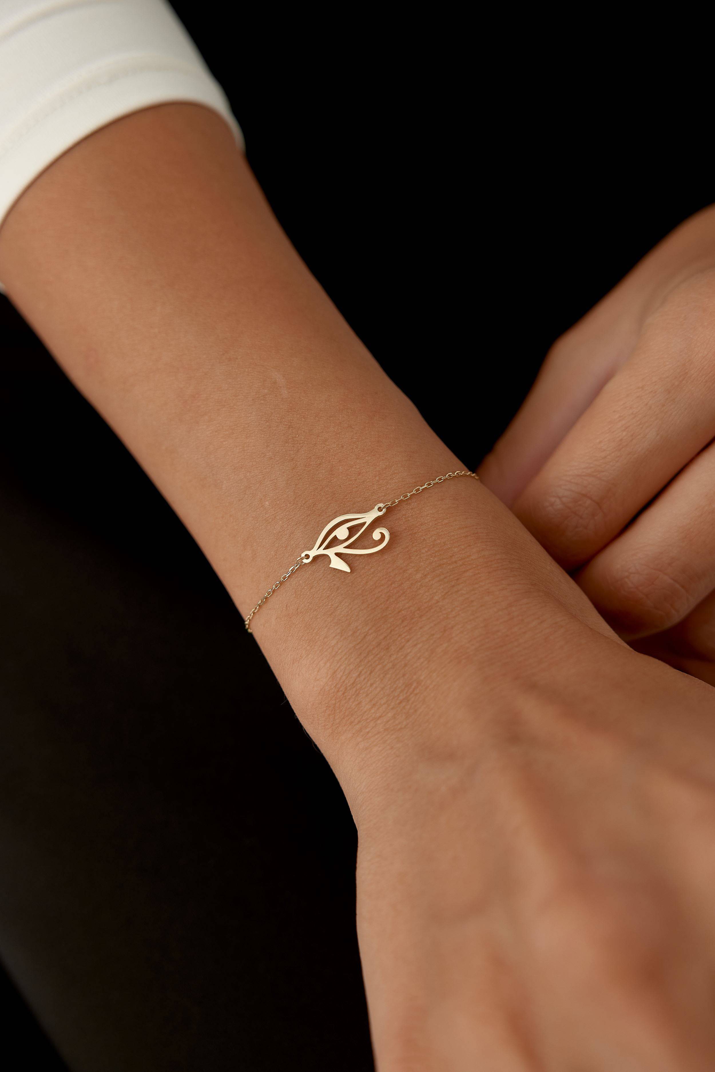 Eye of Horus Bracelet, 18K Gold-Plated Sterling Silver