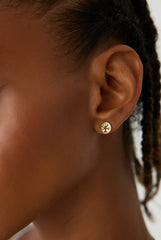 Dainty Tree of Life Stud Earrings, 18K Gold-Plated Sterling Silver Nature-Inspired Elegance