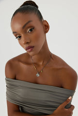 Ancient Zodiac Sign Necklace with Birthstone, 18K Gold-Plated Oxidized Sterling Silver