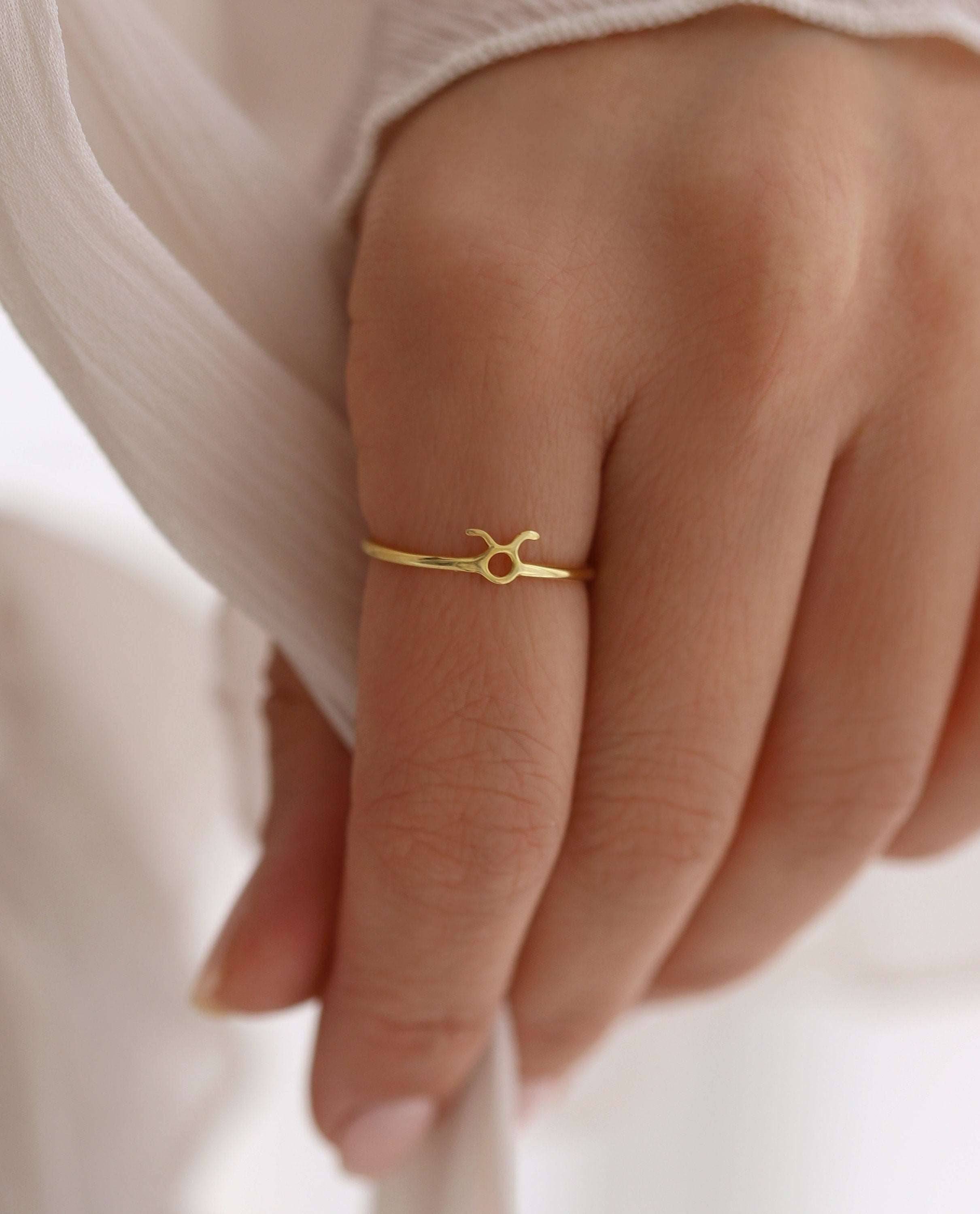 Tiny Zodiac Ring, Dainty Zodiac Ring, Astrology Ring, Zodiac Jewelry, Zodiac Sign, Personalized Ring, Custom Ring Silver